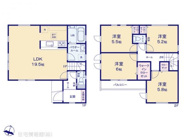 新築戸建 神奈川県相模原市南区旭町4536-77 小田急線相模大野駅 5,599万円