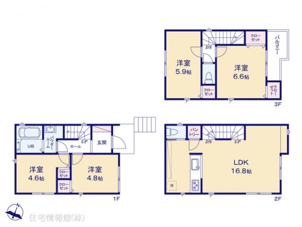 新築戸建 神奈川県横浜市旭区二俣川２丁目24-8 相鉄本線二俣川駅 6,780万円