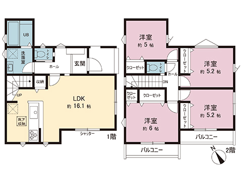 新築戸建 神奈川県横浜市泉区和泉中央南２丁目 横浜市営地下鉄ブルーライン立場駅 5,999万円