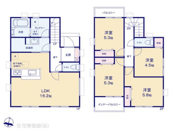 新築戸建 埼玉県越谷市伊原２丁目3-21 東武伊勢崎線新田駅 3,680万円