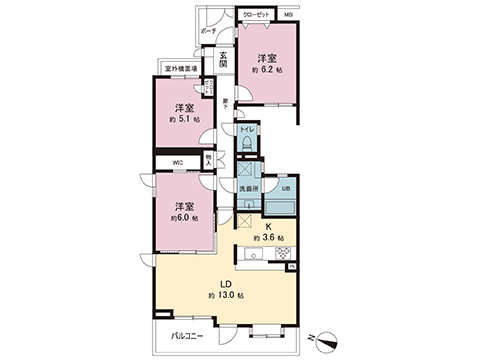 中古マンション 町田市玉川学園５丁目 小田急線玉川学園前駅 3,690万円