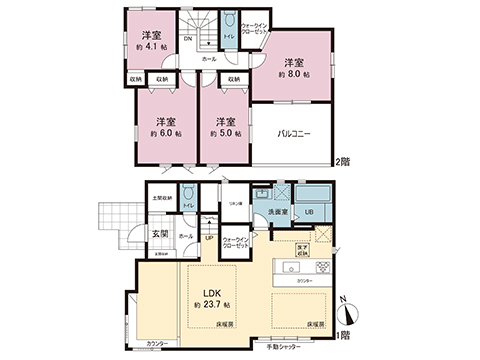 新築戸建 綾瀬市深谷南５丁目 小田急江ノ島線長後駅 4,999万円