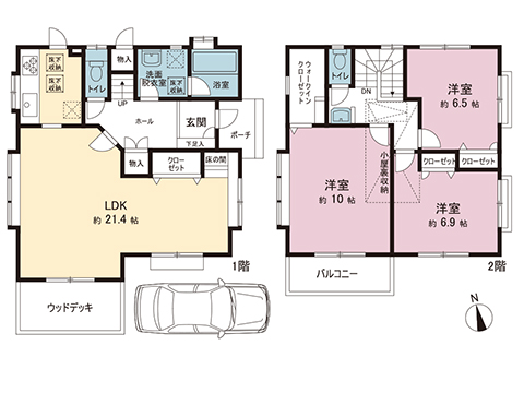 中古戸建 川崎市多摩区栗谷２丁目 小田急線読売ランド前駅 4,599万円