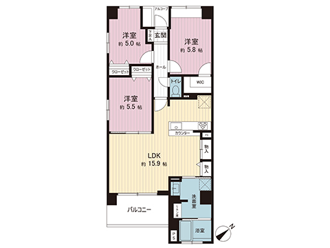 中古マンション 海老名市河原口４丁目 JR相模線厚木駅 3,890万円