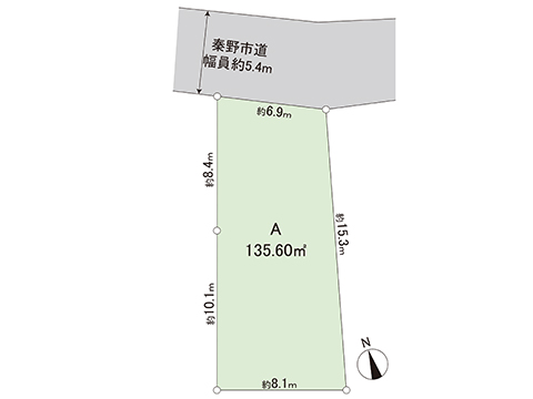 土地 秦野市千村５丁目 小田急線渋沢駅 1,380万円
