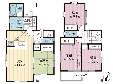 中古戸建 大和市中央林間西３丁目 小田急江ノ島線中央林間駅 4,380万円