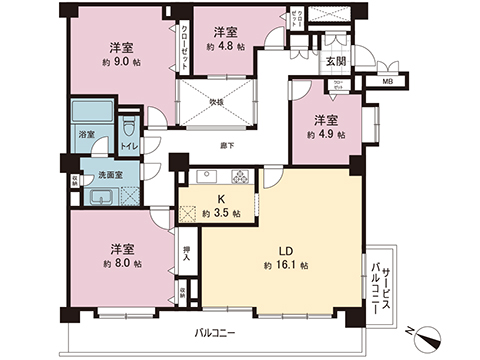 中古マンション 川崎市麻生区金程１丁目 小田急線新百合ヶ丘駅 4,980万円