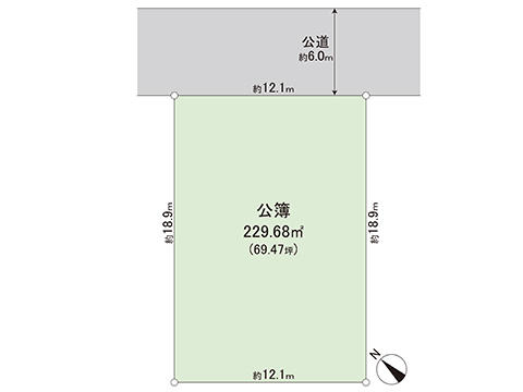 土地 北足立郡伊奈町内宿台１丁目 埼玉新都市交通伊奈線羽貫駅 2,400万円
