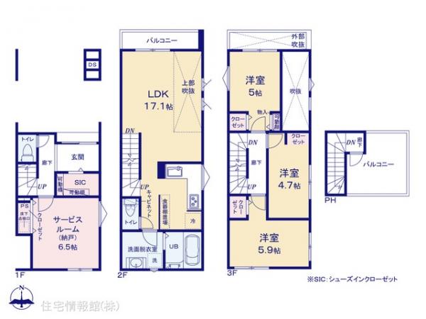 新築戸建 埼玉県川口市並木１丁目16-28 JR京浜東北線西川口駅 6,150万円