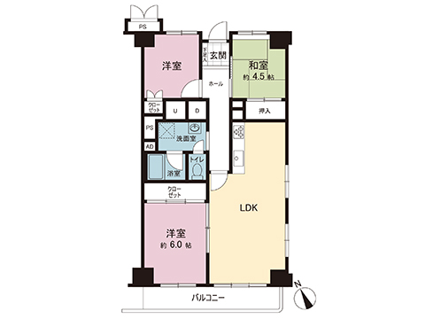中古マンション 稲城市大丸 JR南武線稲城長沼駅 2,480万円