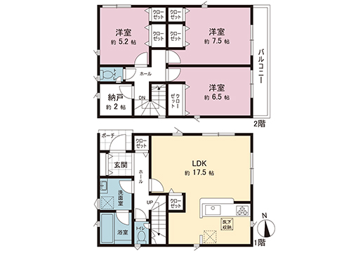 新築戸建 越谷市大字大林 東武伊勢崎線北越谷駅 3,280万円