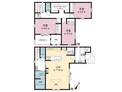 新築戸建 相模原市南区相模台３丁目 小田急線小田急相模原駅 5,180万円