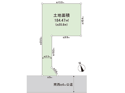 土地 町田市鶴川４丁目 小田急多摩線黒川駅 2,580万円