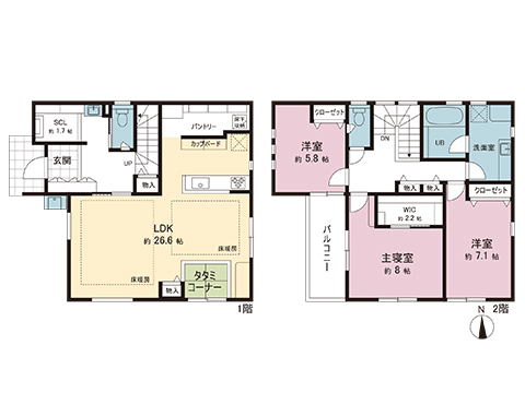 中古戸建 町田市東玉川学園２丁目 小田急線玉川学園前駅 6,880万円