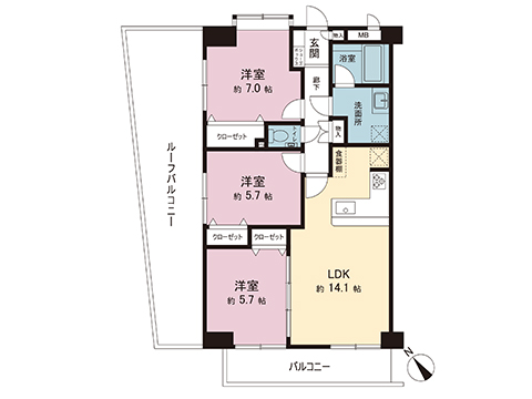 中古マンション 川崎市多摩区東生田１丁目 小田急線向ヶ丘遊園駅 4,890万円