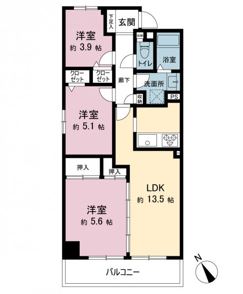 中古マンション 藤沢市大庭 小田急江ノ島線善行駅 2,098万円