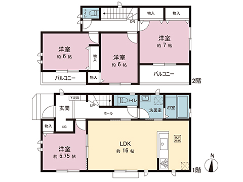 新築戸建 栃木市片柳町１丁目 JR両毛線栃木駅 2,390万円
