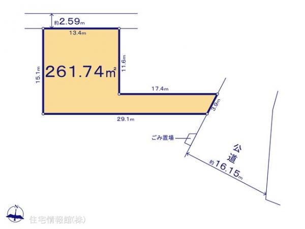 土地 埼玉県川越市大字北田島136-1 東武東上線川越駅 1,790万円
