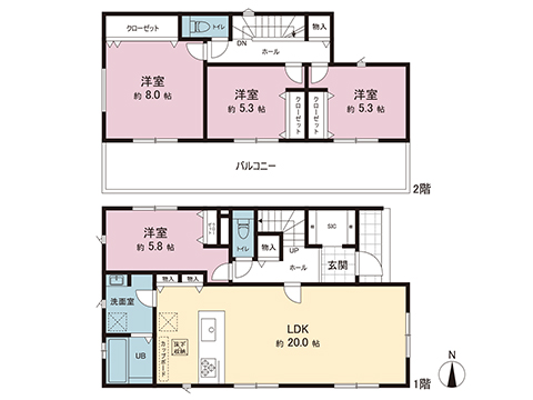 新築戸建 横浜市栄区庄戸２丁目 JR根岸線港南台駅 5,590万円