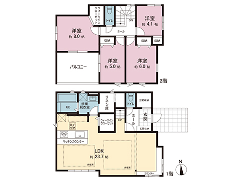 新築戸建 伊勢原市高森４丁目 小田急線愛甲石田駅 5,299万円