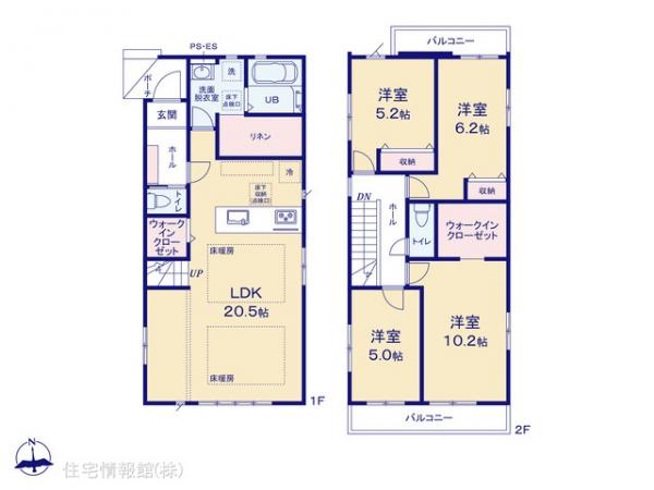 新築戸建 千葉県習志野市袖ケ浦５丁目12 JR中央・総武線幕張本郷駅 5,198万円