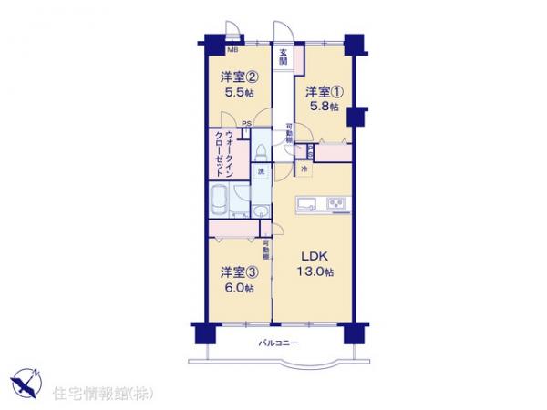 中古マンション 神奈川県相模原市中央区上溝362-26 JR相模線番田駅 2,580万円