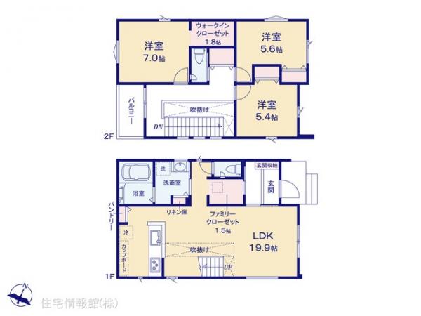 新築戸建 東京都八王子市山田町1693 京王高尾線めじろ台駅 4,980万円