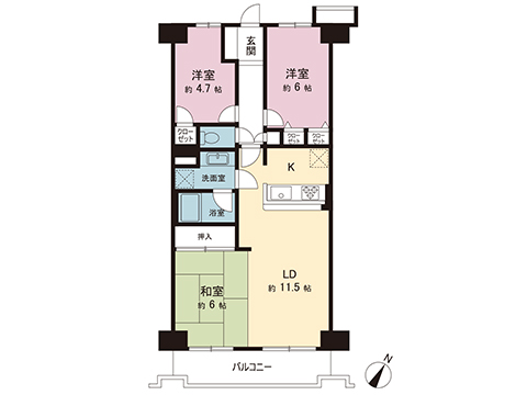 中古マンション 相模原市南区上鶴間本町６丁目 小田急線相模大野駅 2,980万円