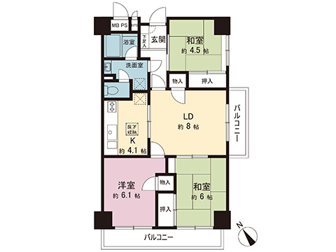 中古マンション 相模原市南区大野台２丁目 JR横浜線古淵駅 1,800万円
