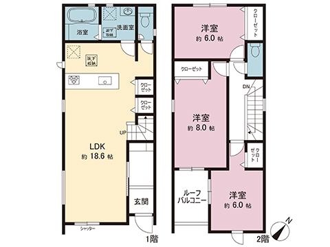 新築戸建 柏市大津ケ丘１丁目 東武野田線逆井駅 3,480万円