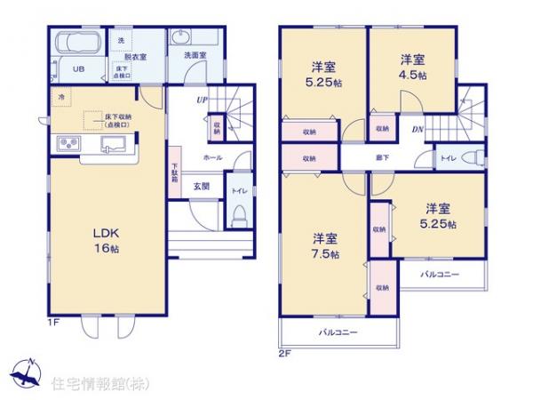 新築戸建 千葉県船橋市二宮２丁目27-14 京成松戸線薬園台駅 4,190万円
