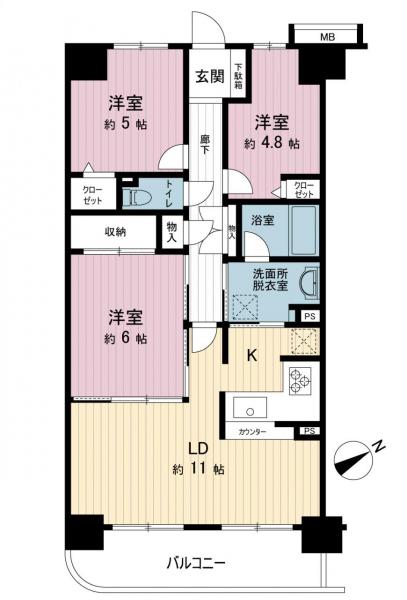 中古マンション 相模原市中央区富士見６丁目 JR相模線上溝駅 2,550万円