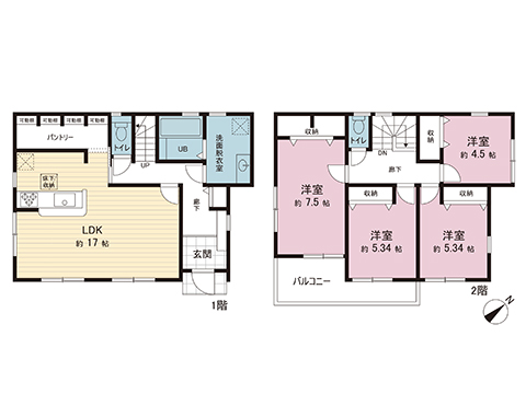 新築戸建 横浜市戸塚区俣野町 小田急江ノ島線六会日大前駅 4,580万円