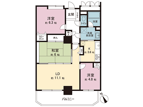中古マンション 相模原市緑区橋本６丁目 京王相模原線橋本駅 4,180万円