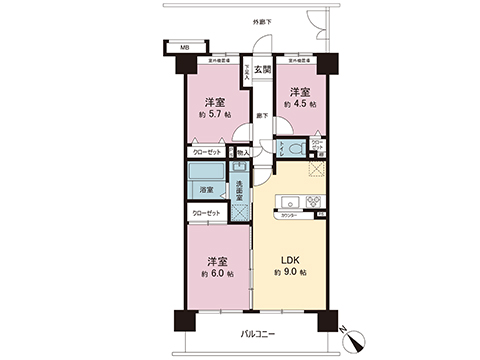 中古マンション 町田市金森２丁目 JR横浜線成瀬駅 4,080万円
