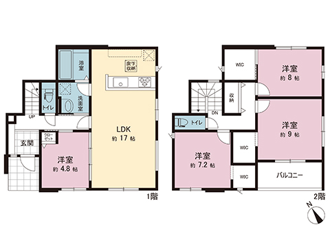 新築戸建 宇都宮市江曽島町 東武宇都宮線江曽島駅 3,599万円