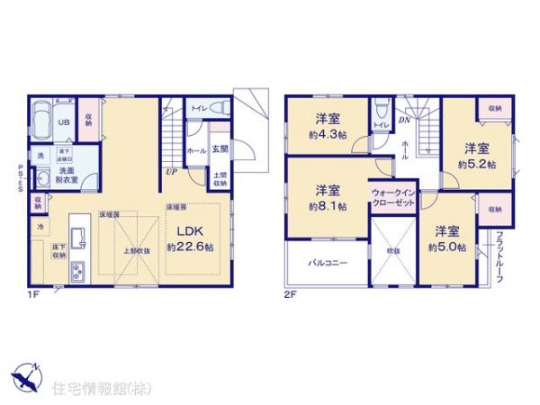 新築戸建 埼玉県川越市大字藤間14-3 東武東上線新河岸駅 4,799万円