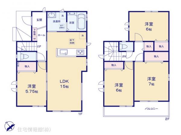 新築戸建 埼玉県さいたま市北区本郷町1065-1 埼玉新都市交通伊奈線今羽駅 5,090万円