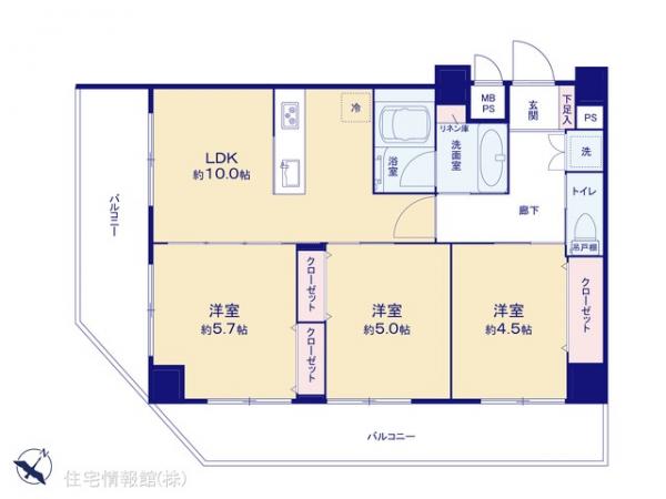 中古マンション 神奈川県藤沢市亀井野577-17 小田急江ノ島線六会日大前駅 2,298万円