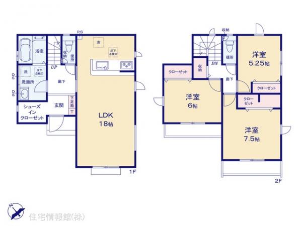 新築戸建 埼玉県狭山市笹井２丁目6 西武新宿線狭山市駅 2,880万円