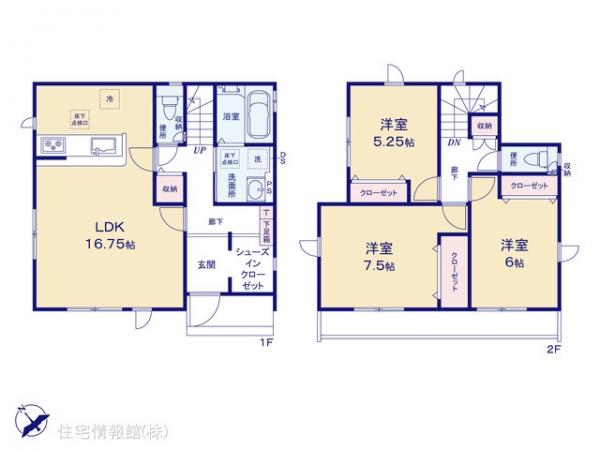 新築戸建 埼玉県狭山市笹井２丁目6 西武新宿線狭山市駅 2,880万円