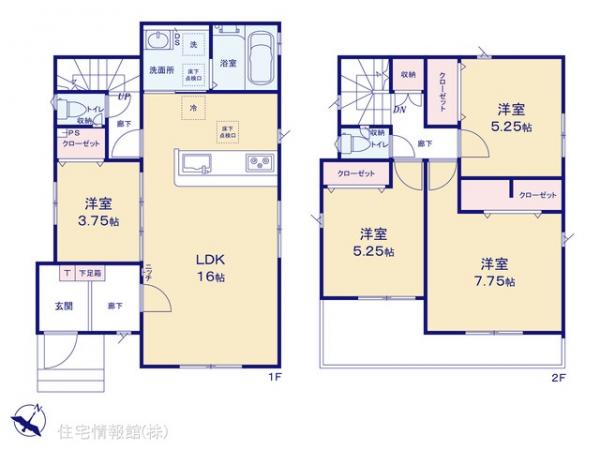 新築戸建 埼玉県狭山市大字水野253 西武新宿線入曽駅 3,480万円