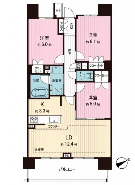 中古マンション 江戸川区松江４丁目 都営新宿線船堀駅 4,780万円