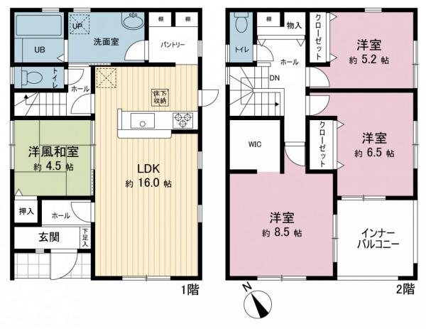 新築戸建 栃木市都賀町平川 東武宇都宮線野州平川駅 2,590万円