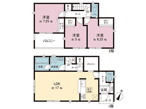 新築戸建 町田市大蔵町 小田急多摩線はるひ野駅 4,380万円