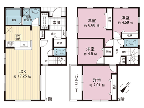 新築戸建 大和市福田 小田急江ノ島線高座渋谷駅 4,780万円