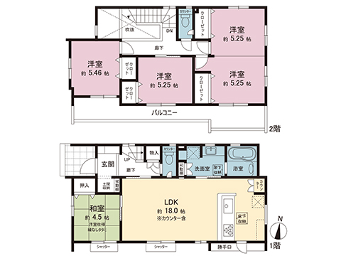 新築戸建 宇都宮市陽東４丁目 宇都宮芳賀ライト線陽東３丁目駅 4,798万円
