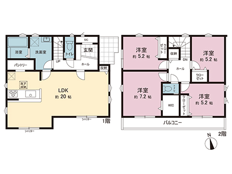 新築戸建 海老名市河原口２丁目 JR相模線海老名駅 6,399万円
