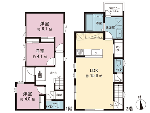新築戸建 町田市本町田 JR横浜線町田駅 3,280万円