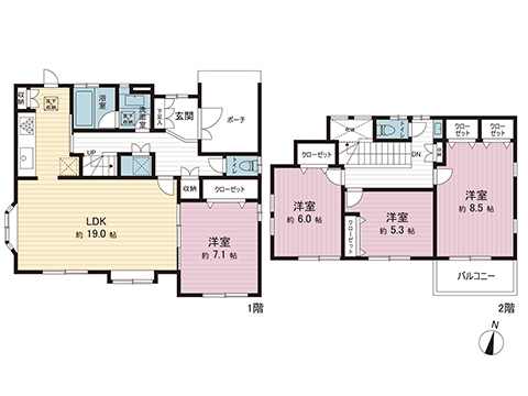 中古戸建 横浜市青葉区美しが丘西２丁目 東急田園都市線たまプラーザ駅 6,099万円